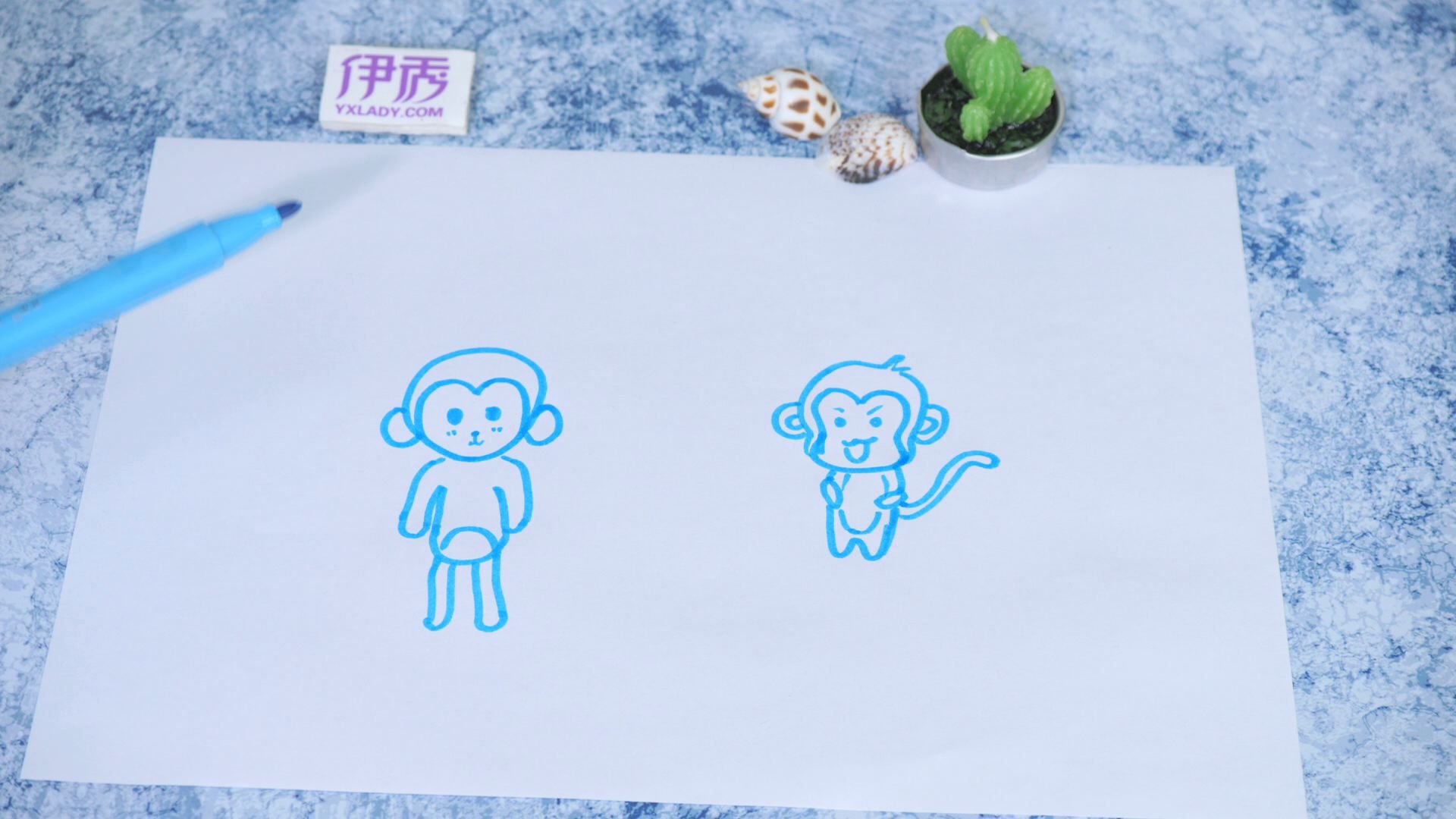 卡通猴子怎么画 其实非常简单 卡通猴子|卡通猴子的画法|怎么画卡通猴子|