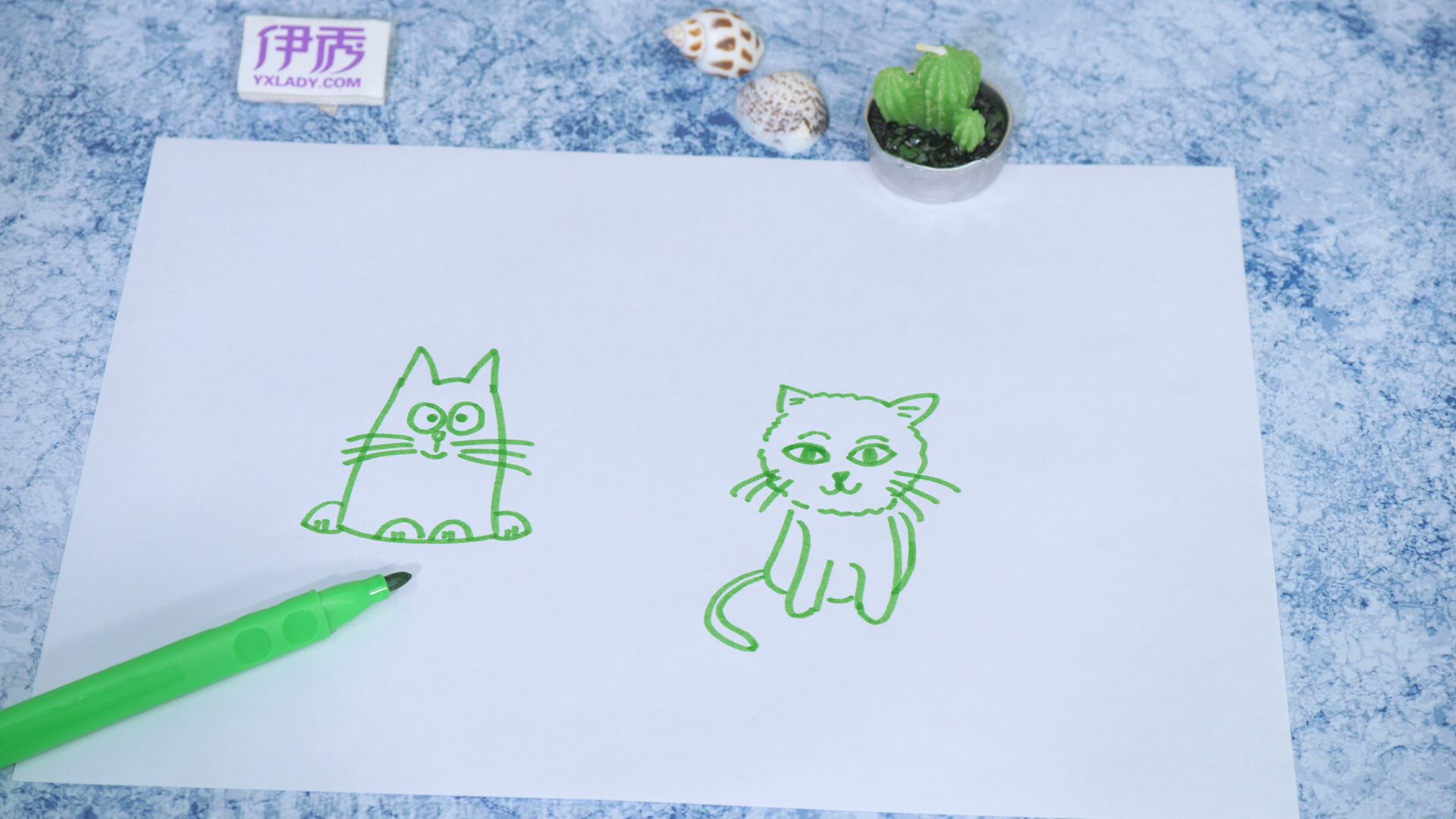 卡通猫的画法 可爱又容易学的画法教程 卡通猫|卡通猫的画法|怎么画卡通猫|卡通猫简笔画|